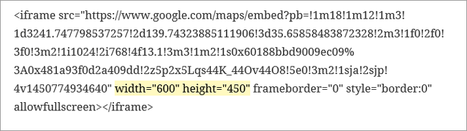 Googleマップの埋め込みコード