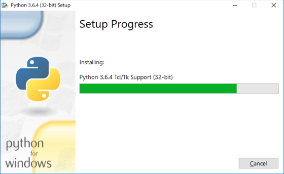 python install progress