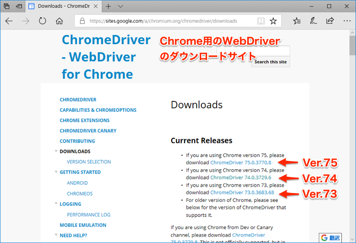 chrome webdriver