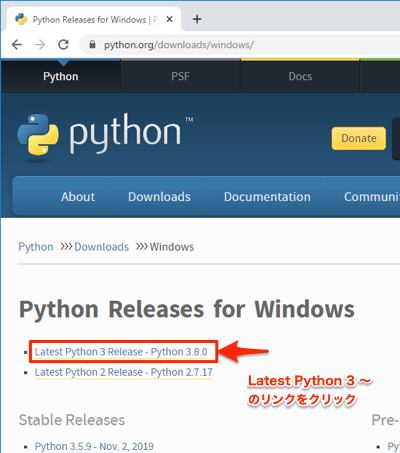 python download page for windows
