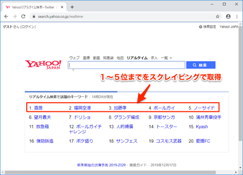 yahoo realtime